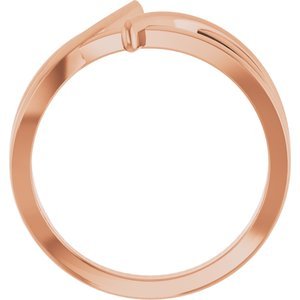 14K Rose Gold 12.4 mm Freeform Bypass Ring