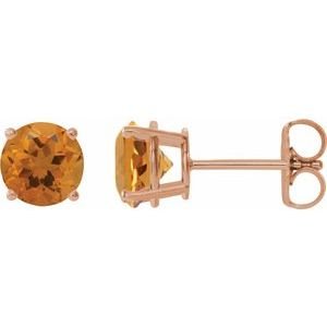 14k-rose-gold-6-mm-natural-citrine-earrings