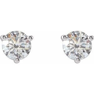14K White Gold 1/2 CTW Lab-Grown Diamond Earrings