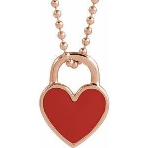 14k-rose-gold-red-enamel-heart-18-necklace