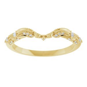 14K Yellow Gold .08 CTW Natural Diamond Matching Band