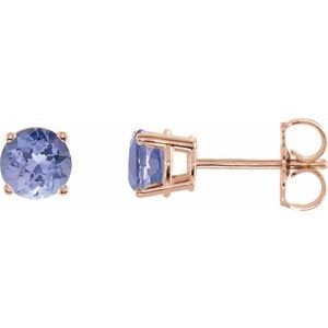14k-rose-gold-5-mm-natural-tanzanite-earrings