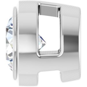 14K White Gold 1/6 CT Natural Diamond Slide Pendant