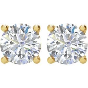 14K Yellow Gold 1 CTW Natural Diamond Earrings