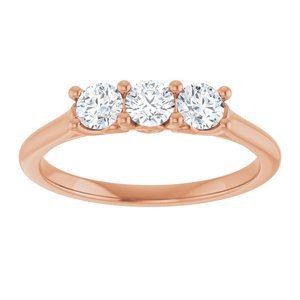 14K Rose Gold 1/2 CTW Natural Diamond Anniversary Band