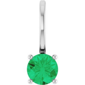 sterling-silver-imitation-emerald-solitaire-charm-pendant