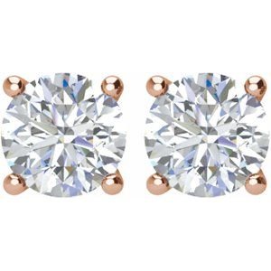 14K Rose Gold 1 CTW Natural Diamond Earrings