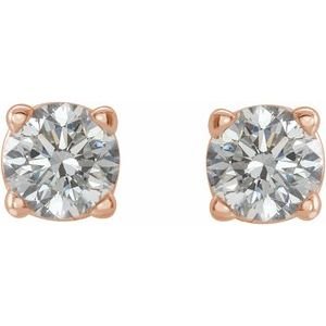 14K Rose Gold 3/8 CTW Natural Diamond Earrings