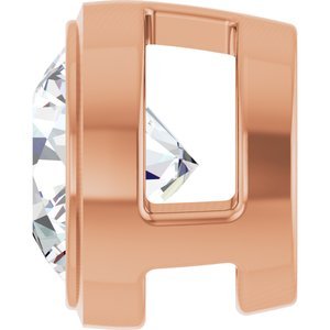 14K Rose Gold 1/2 CT Lab-Grown Diamond Slide Pendant