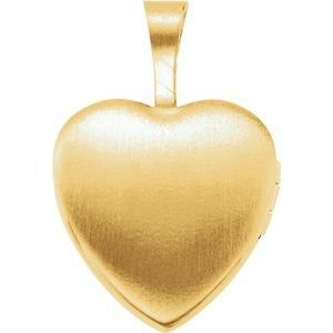 14K Yellow Gold-Plated Sterling Silver Cross Heart Locket