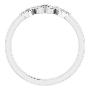 14K White Gold .08 CTW Natural Diamond Heart Ring