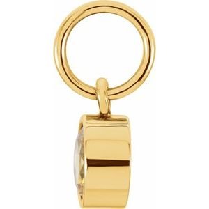 14K Yellow Gold Posh Mommy® Imitation Citrine Charm/Pendant