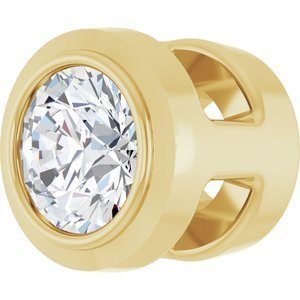 14K Yellow Gold .06 CT Lab-Grown Diamond Slide Pendant