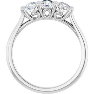 Platinum 3/4 CTW Natural Diamond Anniversary Band