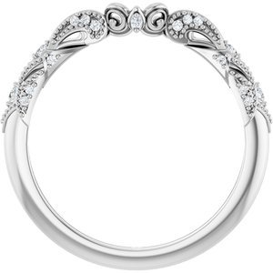 Platinum .08 CTW Natural Diamond Matching Band
