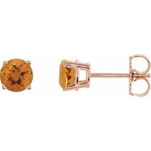 14k-rose-gold-5-mm-natural-citrine-earrings