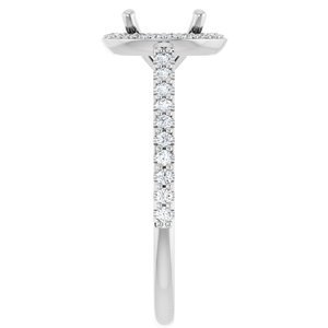 14K White Gold 7.4 mm Round 1/4 CTW Lab-Grown Diamond Semi-Set Engagement Ring