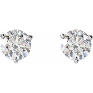 14K White Gold 1 CTW Lab-Grown Diamond Earrings