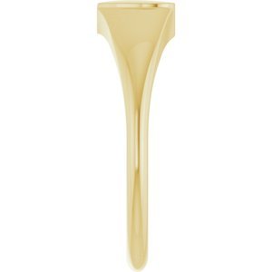 14K Yellow Gold Heart Signet Ring