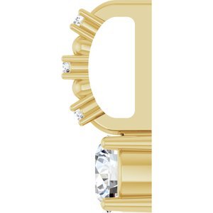 14K Yellow Gold Imitation Diamond & .01 CTW Natural Diamond Charm/Pendant