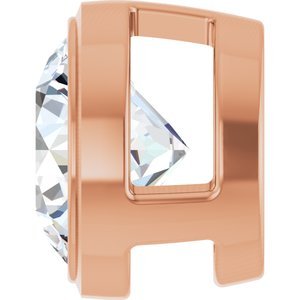 14K Rose Gold 3/4 CT Natural Diamond Slide Pendant