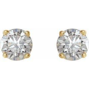 14K Yellow Gold 3/8 CTW Natural Diamond  Earrings