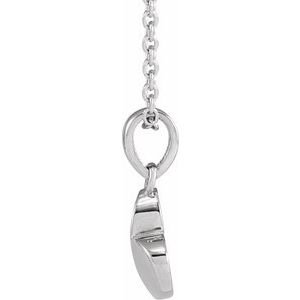 Sterling Silver Heart 16-18" Necklace