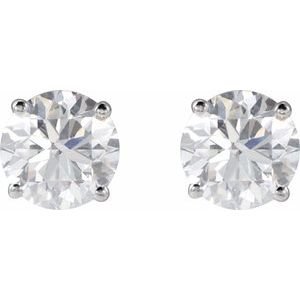 14K White Gold 2 CTW Natural Diamond Earrings