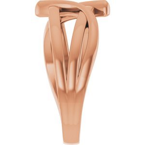 14K Rose Gold 12.4 mm Freeform Bypass Ring