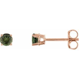 14k-rose-gold-3-mm-natural-green-tourmaline-earrings