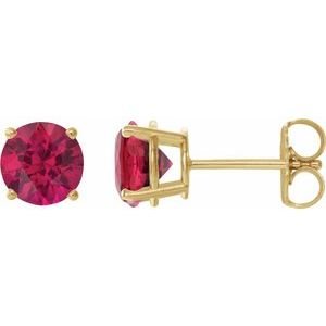 14k-yellow-gold-6-mm-lab-grown-ruby-earrings