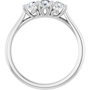 14K White Gold 1/2 CTW Natural Diamond Anniversary Band