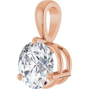 14K Rose Gold 1 CT Lab-Grown Diamond Pendant