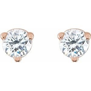 14K Rose Gold .06 CTW Natural Diamond Earrings