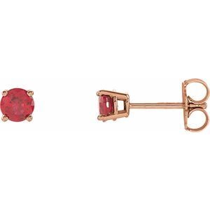 14k-rose-gold-4-mm-natural-ruby-earrings