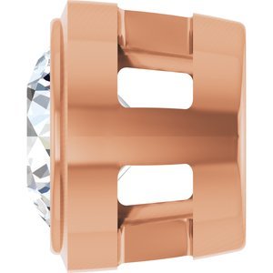 14K Rose Gold 1/4 CT Natural Diamond Slide Pendant