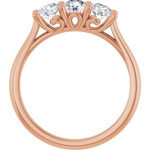 14K Rose Gold 3/4 CTW Natural Diamond Anniversary Band