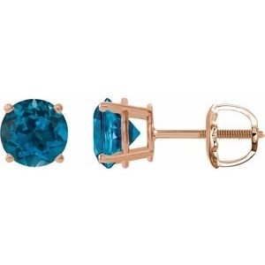 14k-rose-gold-6-mm-natural-london-blue-topaz-earrings-3
