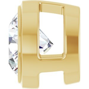 14K Yellow Gold 1/2 CT Lab-Grown Diamond Slide Pendant