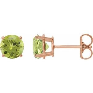 14k-rose-gold-6-mm-natural-peridot-earrings