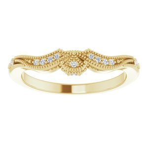 14K Yellow Gold .04 CTW Natural Diamond Band