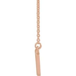 14K Rose Gold Heart 16" Necklace