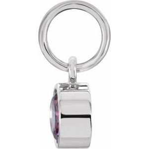 Sterling Silver Posh Mommy® Imitation Alexandrite Charm/Pendant