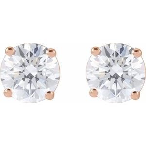 14K Rose Gold 1 1/2 CTW Natural Diamond Earrings