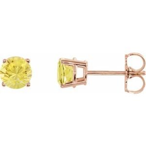 14k-rose-gold-5-mm-natural-yellow-sapphire-earrings