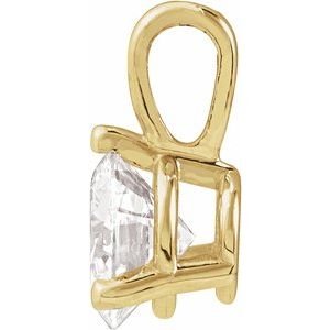 14K Yellow Gold Lab-Grown Moissanite Pendant