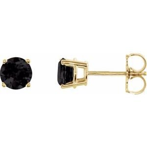 14k-yellow-gold-5-mm-natural-black-onyx-earrings