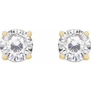 14K Yellow Gold 5 mm Stuller Lab-Grown Moissanite Earrings