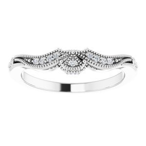 Platinum .04 CTW Natural Diamond Band