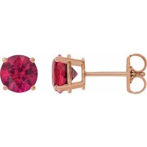 14k-rose-gold-6-mm-lab-grown-ruby-earrings